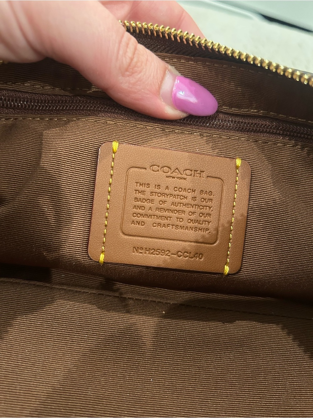 COACH Charlotte Gold/Bronze Signature Canvas Shoulder Bag - Picture 6 of 7